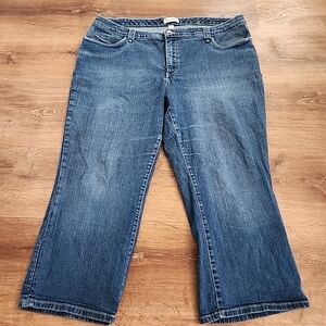 Venezia Capri Ankle Cropped Jeans Comfort Stretch Denim Flap Back Pockets